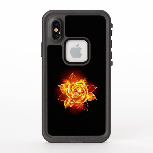 Coque LifeProof Pour iPhone Blooming Fire Rose (Dos)