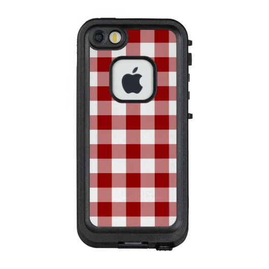 Coque LifeProof Pour iPhone Buffle rouge foncé et blanc plaqué (Dos)