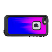 Coque LifeProof Pour iPhone Caisse bleue et magenta de motif de filets (Dos Horizontal)