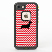 Coque LifeProof Pour iPhone Camion-feu Chevron rouge avec Dachshund (Dos)