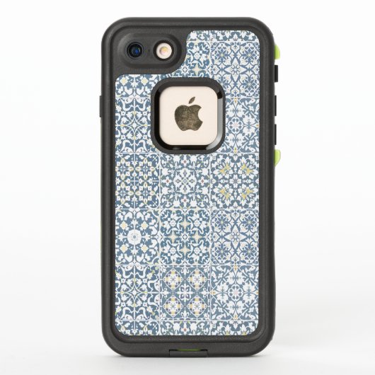 Coque LifeProof Pour iPhone Carreaux Méditerranéens, Marocains, Majolique, Azu (Dos)