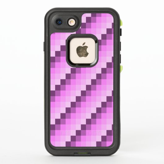 Coque LifeProof Pour iPhone Carrés rose et violet (Dos)