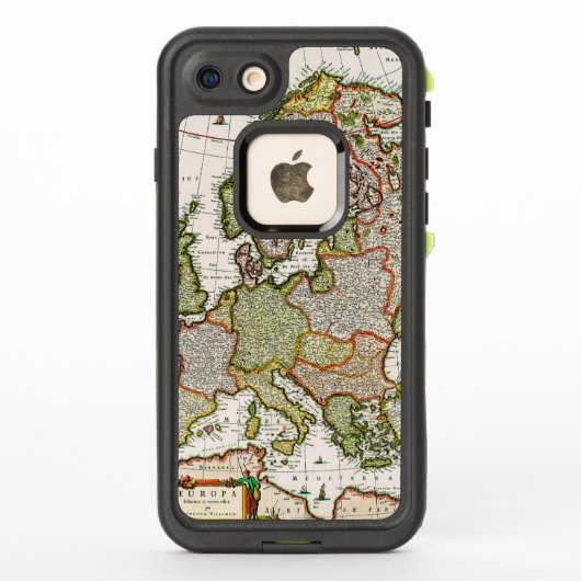 Coque LifeProof Pour iPhone Carte antique de l'Europe (Dos)