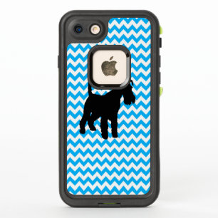 Chevron Bébé Bleu Avec Schnauzer