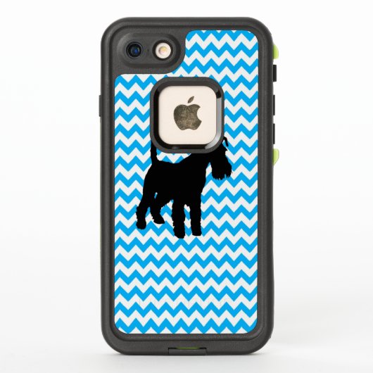 Coque LifeProof Pour iPhone Chevron Bébé Bleu Avec Schnauzer (Dos)