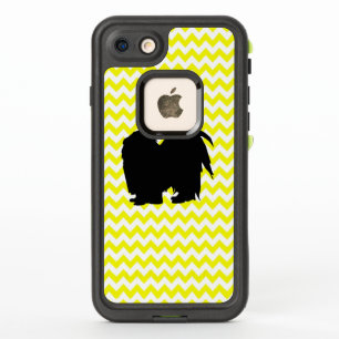 Chevron Jaune Citron Avec Silhouette Chih Tzu