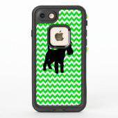 Coque LifeProof Pour iPhone Chevron vert irlandais avec Schnauzer (Dos)