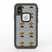 Coque LifeProof Pour iPhone Chien-taureau Brown, Grilles (Dos)