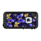 Coque LifeProof Pour iPhone Composition avec papillons Sapphire (Dos Horizontal)