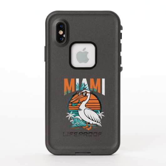 Coque LifeProof Pour iPhone Conception de plage de coucher de soleil tropical (Dos)