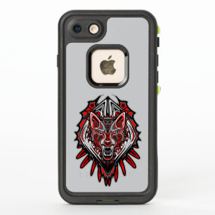 Conception de totem tribal Haida de loup