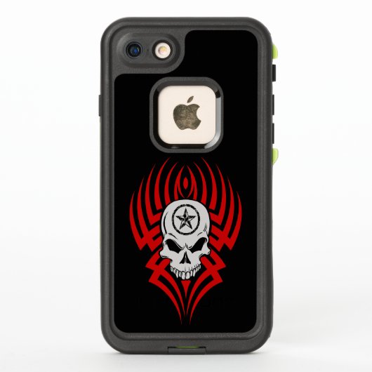 Coque LifeProof Pour iPhone Crâne tribal avec étoile (Dos)