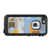 Coque LifeProof Pour iPhone Création de Motif Abstrait (Dos Horizontal)