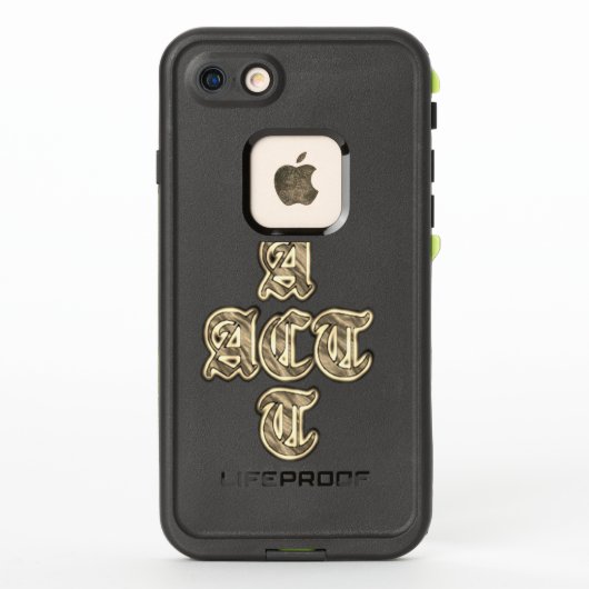 Coque LifeProof Pour iPhone Créer votre propre acte mignon joli Texte Monogram (Dos)