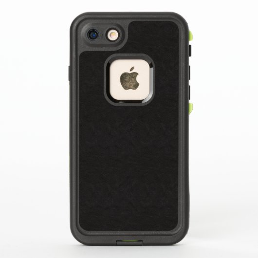 Coque LifeProof Pour iPhone Cuir noir fin et texturé (Dos)