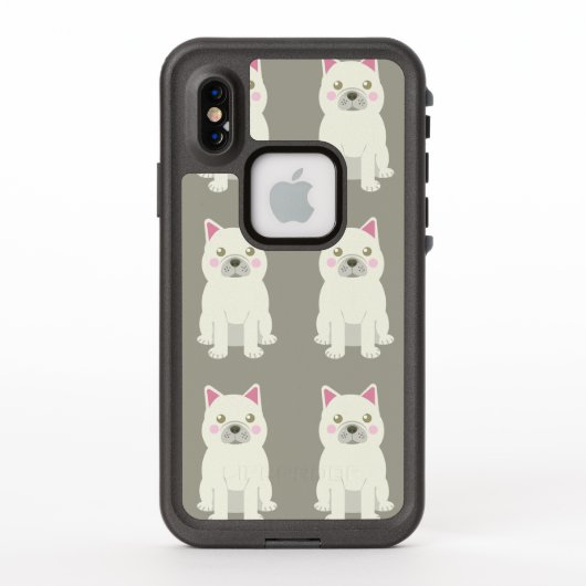 Coque LifeProof Pour iPhone Cute Cheeks French Bulldog (Dos)