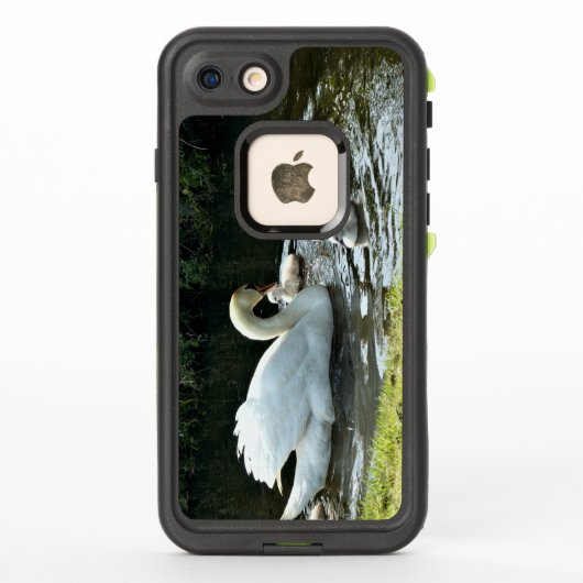Coque LifeProof Pour iPhone Cygne blanc avec poules (Dos)