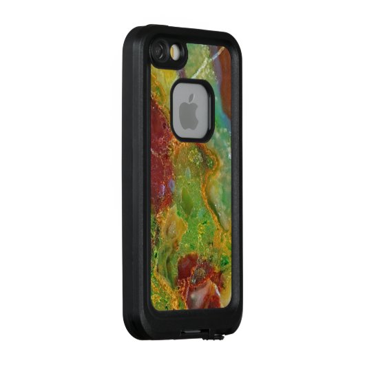 Coque LifeProof Pour iPhone Design vert clair et marbre Brown 5 (Dos/Droite)