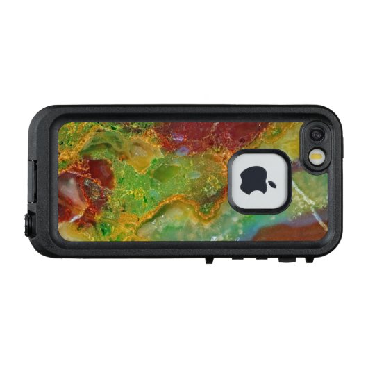 Coque LifeProof Pour iPhone Design vert clair et marbre Brown 5 (Dos Horizontal)