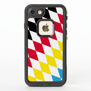 Drapeau bavarois diamant noir rouge jaune bleu mot