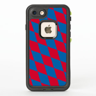 Drapeau diamant Bavière bleu et rouge