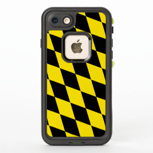 Drapeau diamant de Bavière noire et jaune Motif