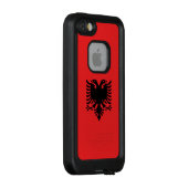 Coque LifeProof Pour iPhone Drapeau patriotique albanais (Dos/Droite)