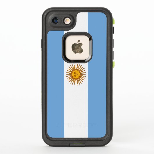 Coque LifeProof Pour iPhone Drapeau patriotique argentin (Dos)