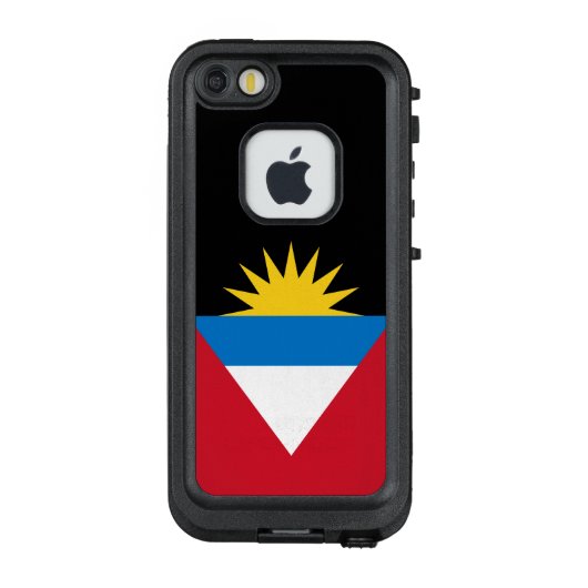 Coque LifeProof Pour iPhone Drapeau patriotique d'Antigua-et-Barbuda (Dos)