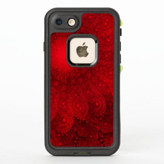 Coque LifeProof Pour iPhone Fissure Abstraite marguerite rouge (Dos)