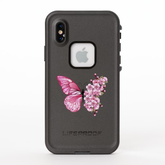 Coque LifeProof Pour iPhone Flower Butterfly (Dos)