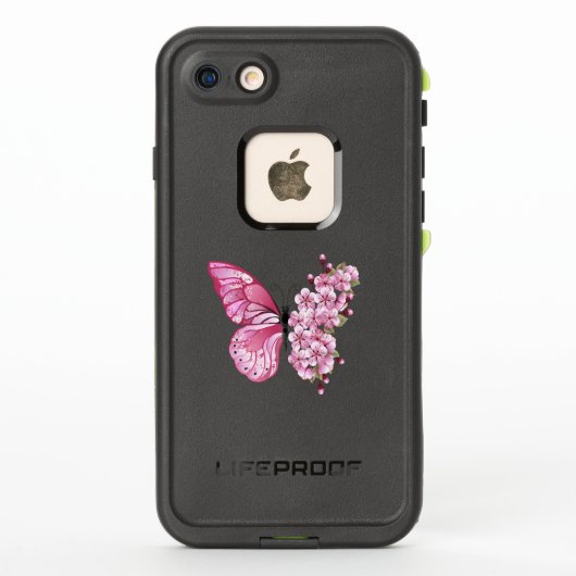 Coque LifeProof Pour iPhone Flower Butterfly (Dos)