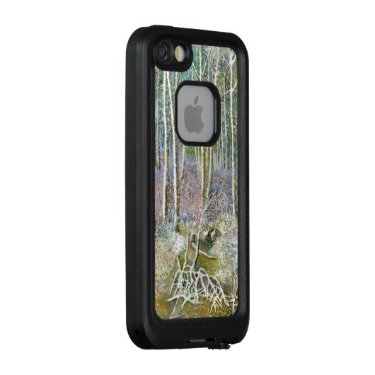 Coque LifeProof Pour iPhone forêt hivernale (Dos/Droite)