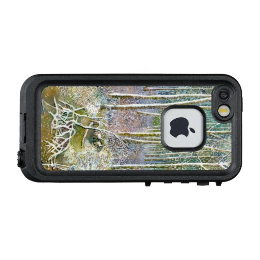Coque LifeProof Pour iPhone forêt hivernale (Dos Horizontal)