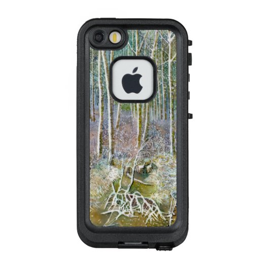 Coque LifeProof Pour iPhone forêt hivernale (Dos)