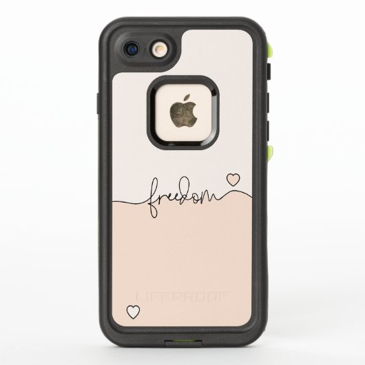 Coque LifeProof Pour iPhone Freedom Minimalist Typography Design (Dos)