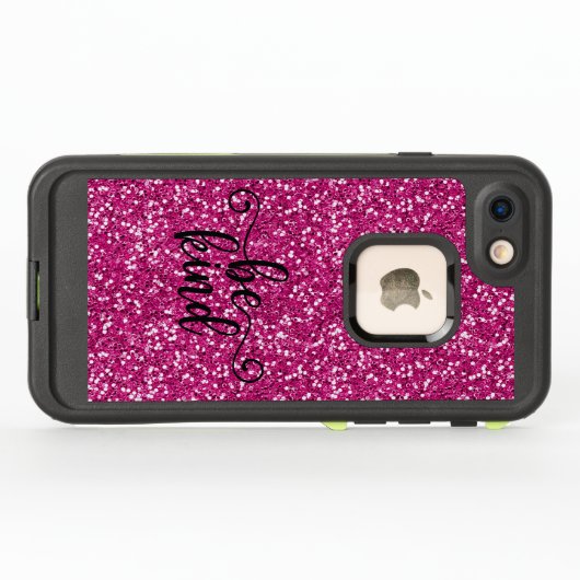 Coque LifeProof Pour iPhone glitter case, be kind (Dos Horizontal)