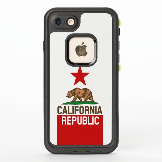 Coque LifeProof Pour iPhone Graphique Drapeau d'état de Californie dynamique s (Dos)