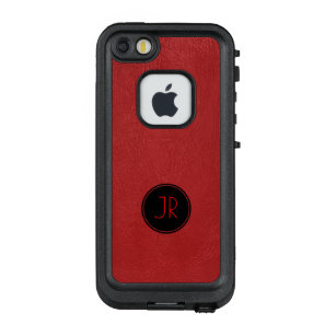 Coque LifeProof FRÄ’ Pour iPhone SE/5/5s Impression en cuir rouge Vintage simple