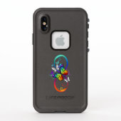 Coque LifeProof Pour iPhone Infini lumineux avec papillon arc-en-ciel (Dos)