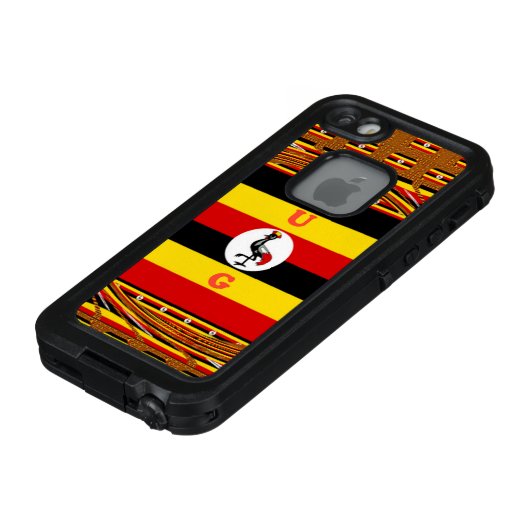 Coque LifeProof Pour iPhone L'Art Vibrant Ouganda Inspiré Du Drapeau (Haut)