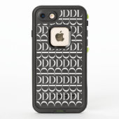 Coque LifeProof Pour iPhone Lettre initiale D monogramme (Dos)