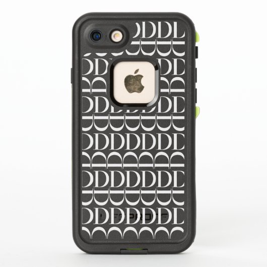 Coque LifeProof Pour iPhone Lettre initiale D monogramme (Dos)