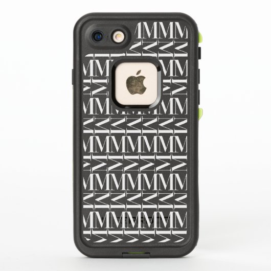 Coque LifeProof Pour iPhone Lettre initiale M (Dos)
