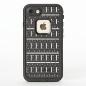 Coque LifeProof Pour iPhone Lettre initiale monogramme E (Dos)