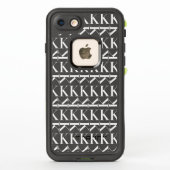 Coque LifeProof Pour iPhone Lettre initiale monogramme K (Dos)