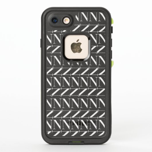 Coque LifeProof Pour iPhone Lettre initiale monogramme N (Dos)