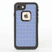 Coque LifeProof Pour iPhone LETTRE INITIALE MONOGRAPHIQUE A Bleu (Dos)