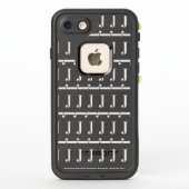 COQUE LifeProof POUR iPhone  LETTRE INITIALE MOYENNE J (Dos)