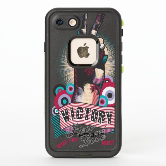 Coque LifeProof Pour iPhone LifeProof Case Victory Peace & Love Pop-Art Design (Dos)